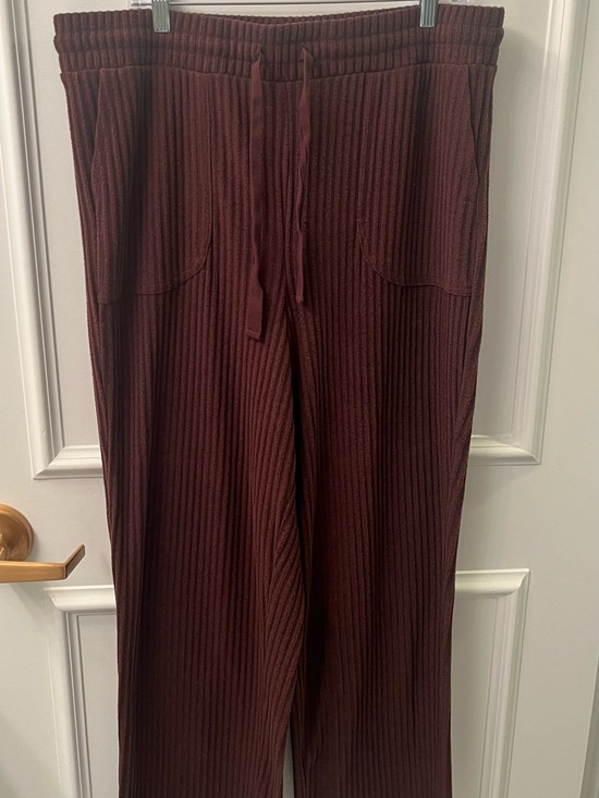 torrid Pants - Ribbed Wide-Leg Lounge Pants in Brown